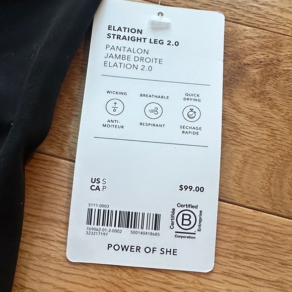 New Athleta Elation Ultra High Rise Straight Leg Pant Size Small - Picture 5 of 7